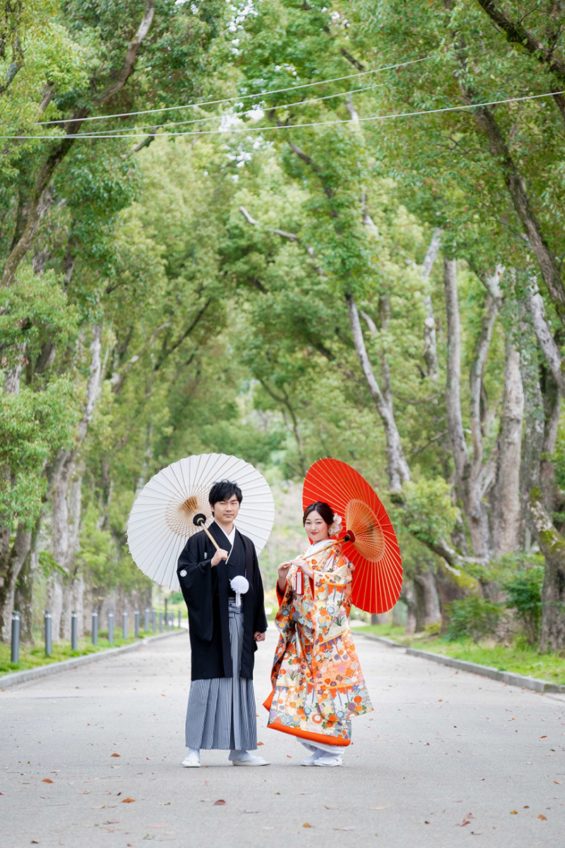 京都の森で前撮り撮影