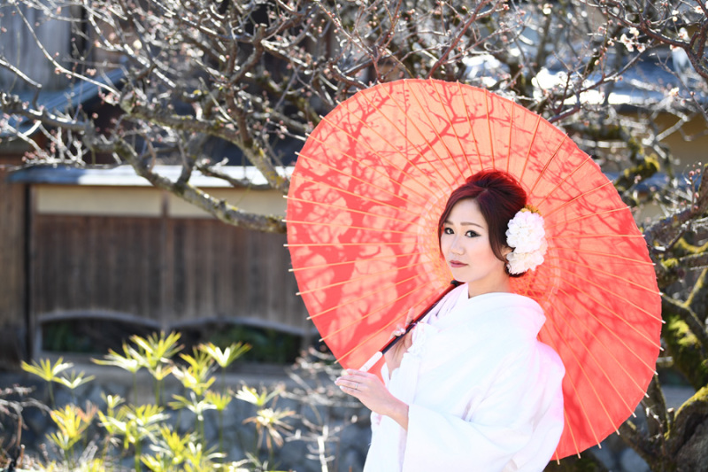 和傘は必須です。