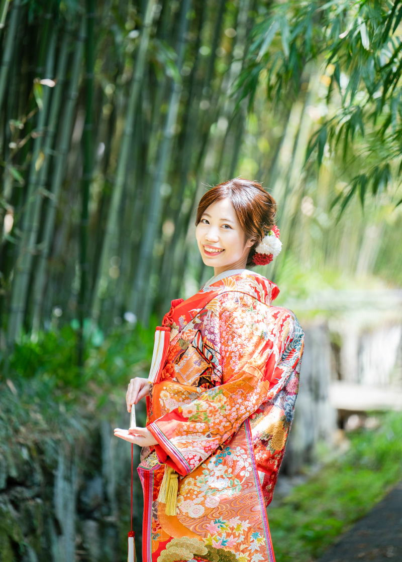 竹林でも女性ソロ