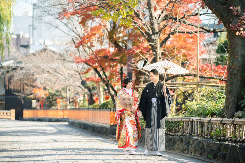 歩いているところ