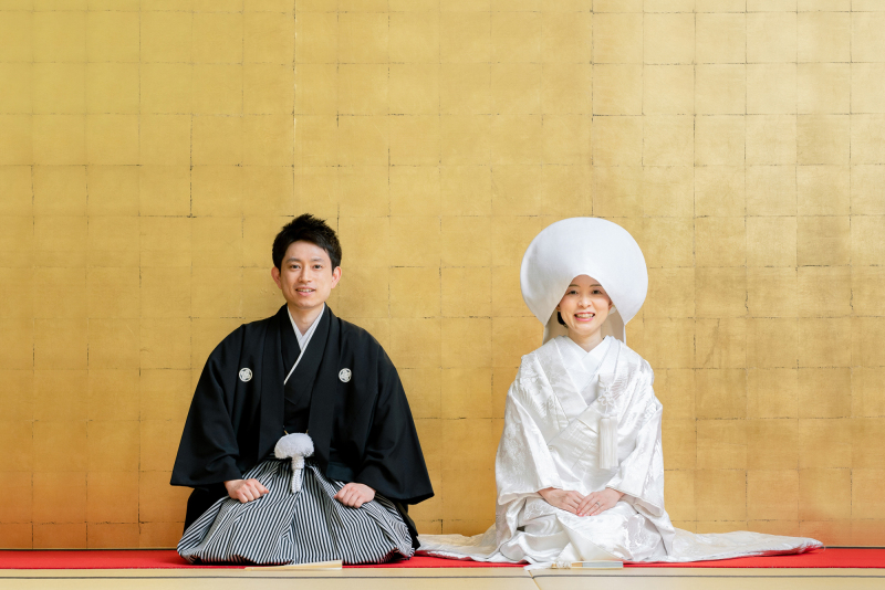 スタジオで白無垢