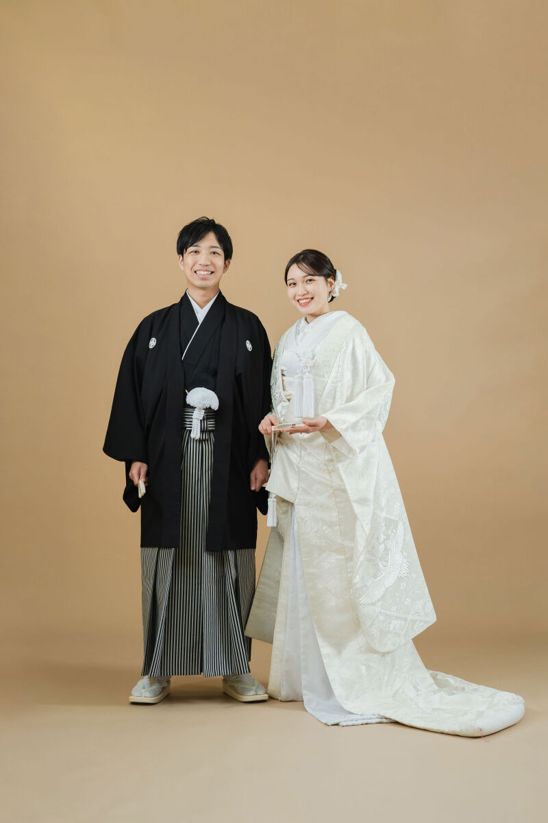 スタジオで白無垢