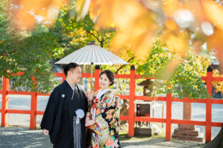 ほんのり紅葉の吉田神社さん