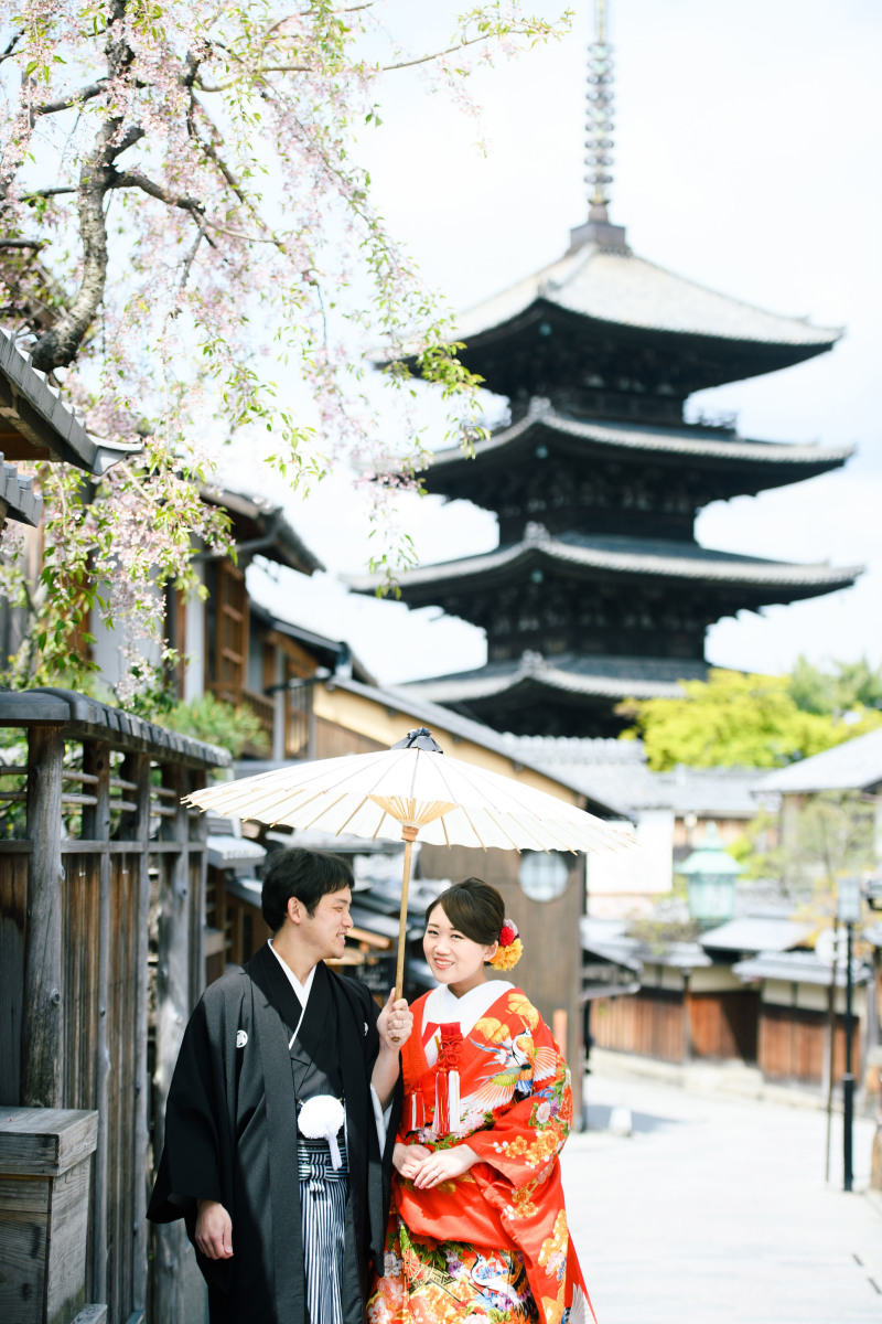 八坂の塔と和装