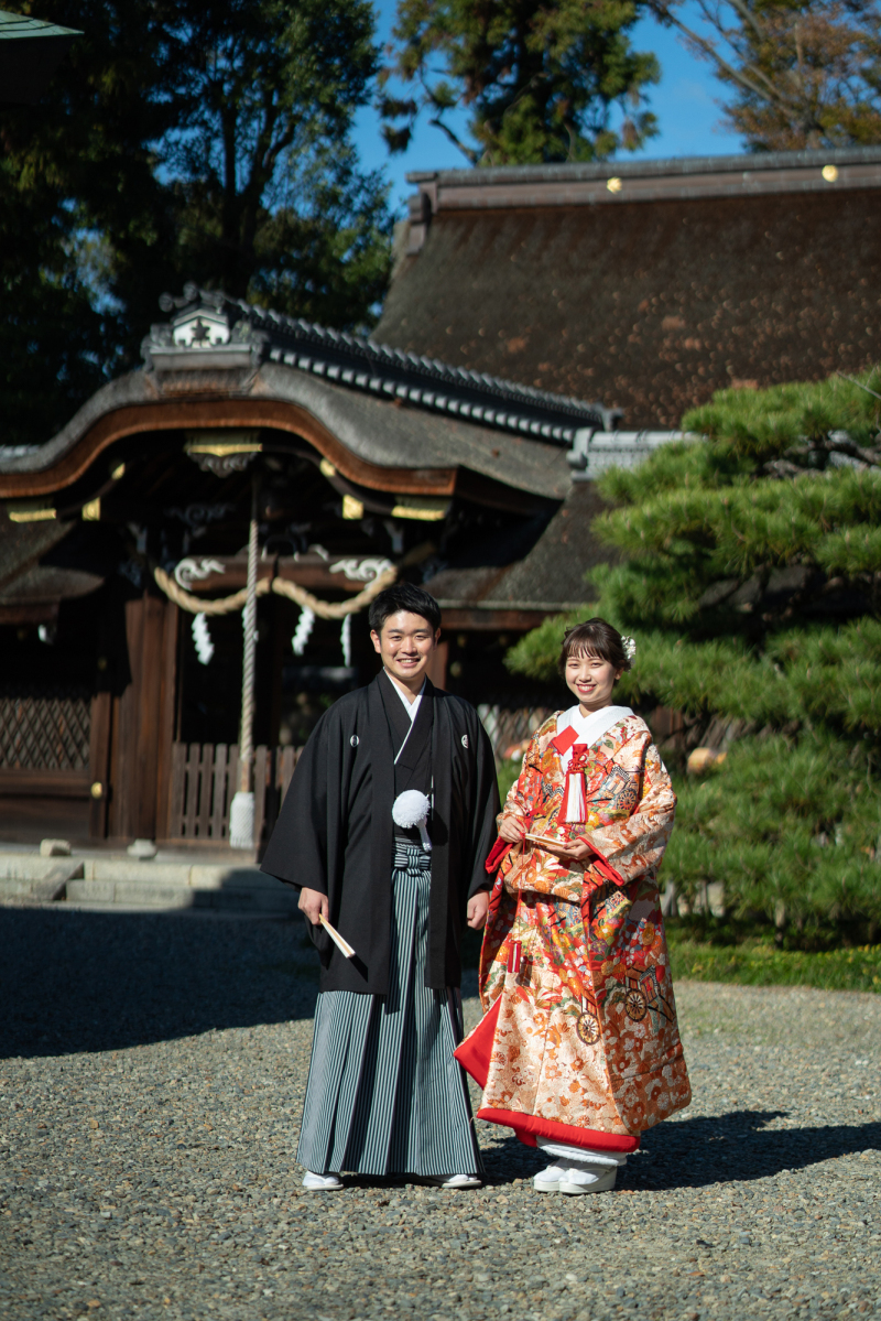 神社にて和装撮影