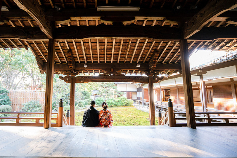 京都のお寺にて