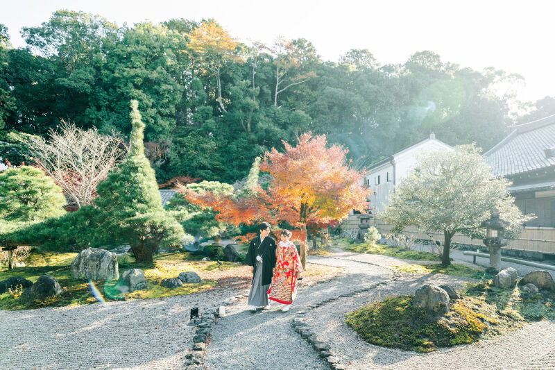 非公開エリアの庭で