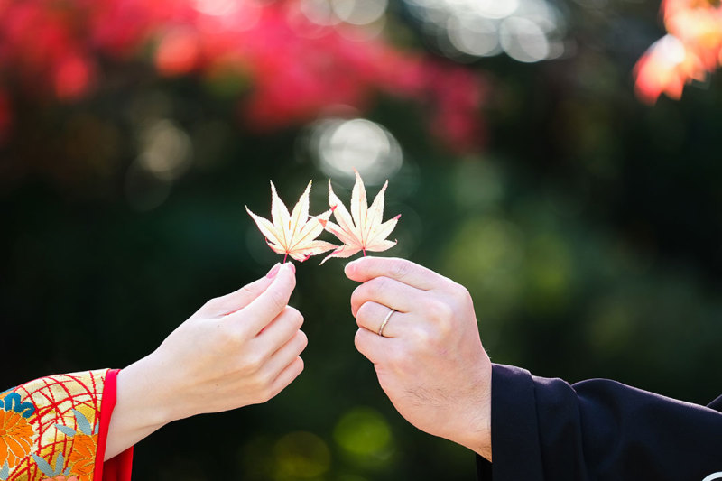 手元も秋色に