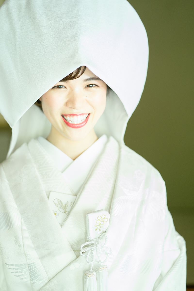 白無垢と綿帽子