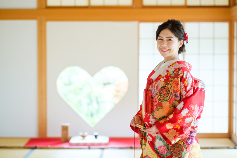 ハートの背景で