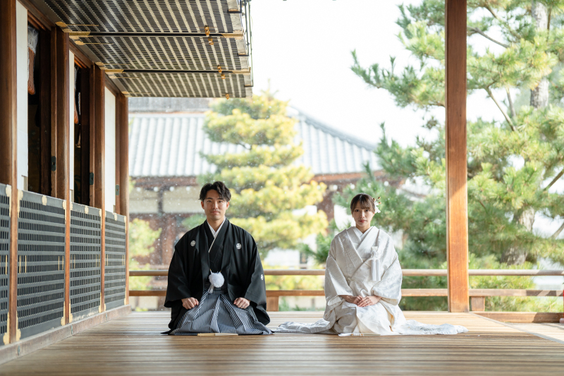 雪舞う大覚寺さん