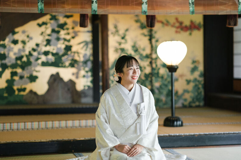白無垢で撮影