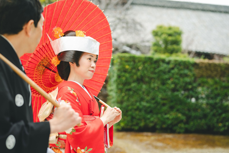 和傘を使ったり