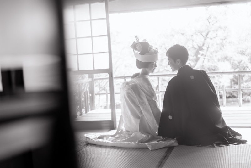 鏡に映ったお二人