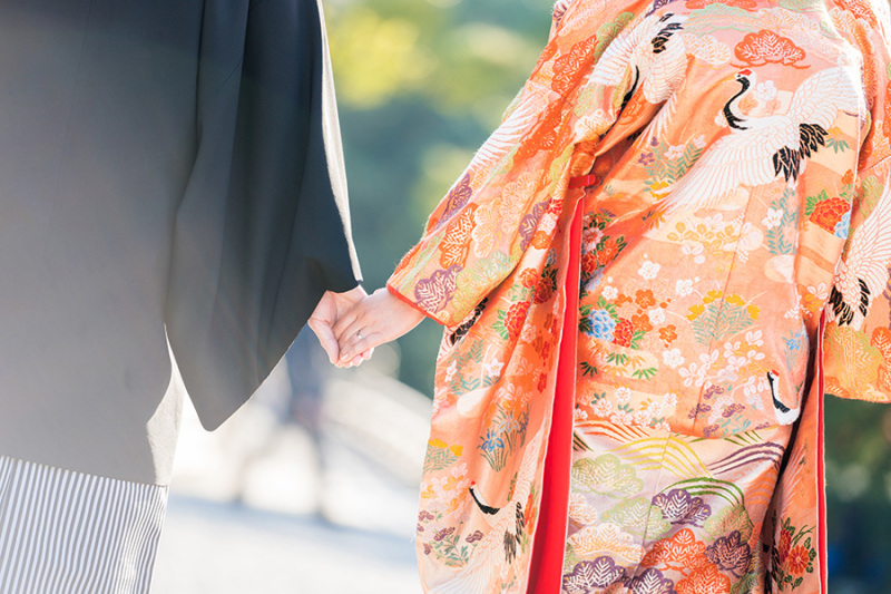 豊富な花嫁衣装