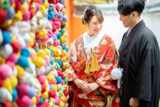 色打掛と白無垢のロケ撮影