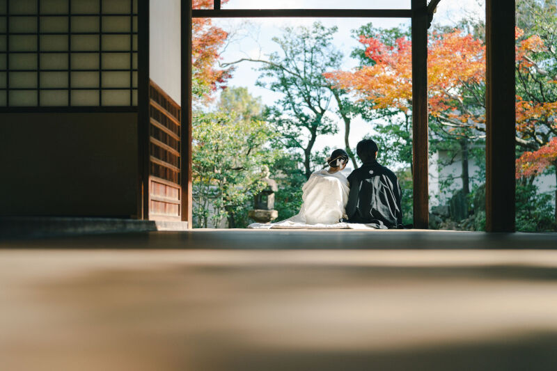白無垢と色打掛、ロケーション2箇所