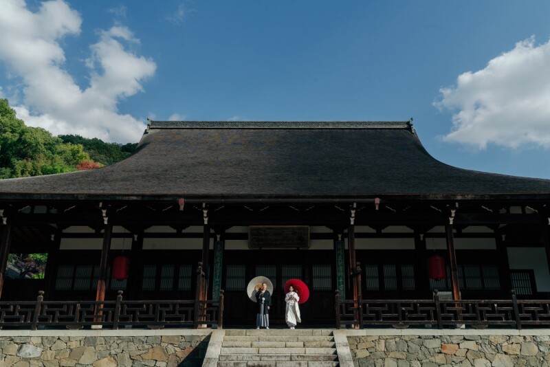 八坂の塔付近と萬福寺（花嫁衣装2着）