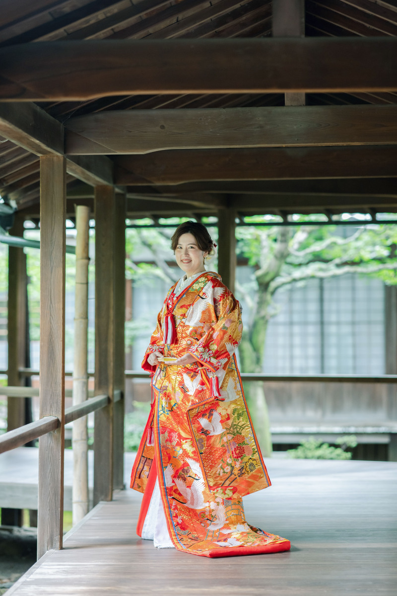 お寺と和装