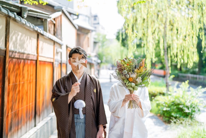 風車とドライフラワー