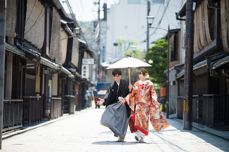 町家でウォーキング