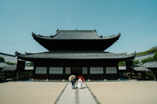 萬福寺で持ち込みの品とロケーション撮影