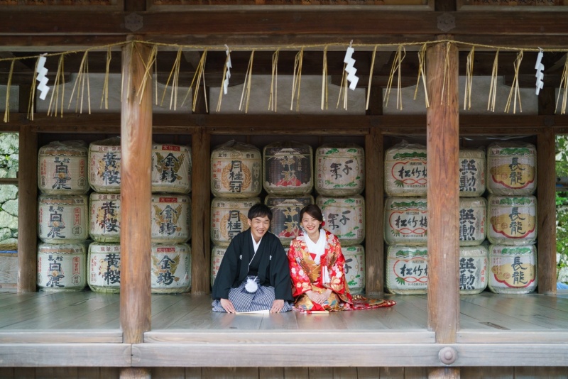 雨の日の神社撮影