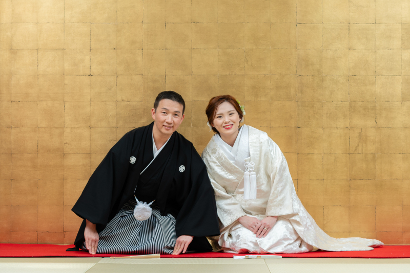 スタジオで白無垢