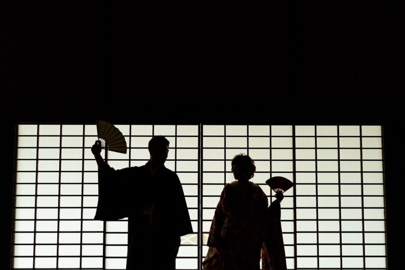 障子のシルエット