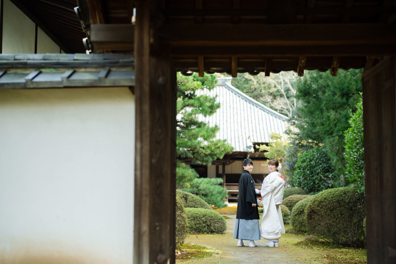 振り向くお二人