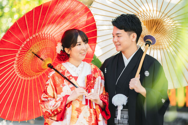 2カ所のロケーションと色打掛と白無垢