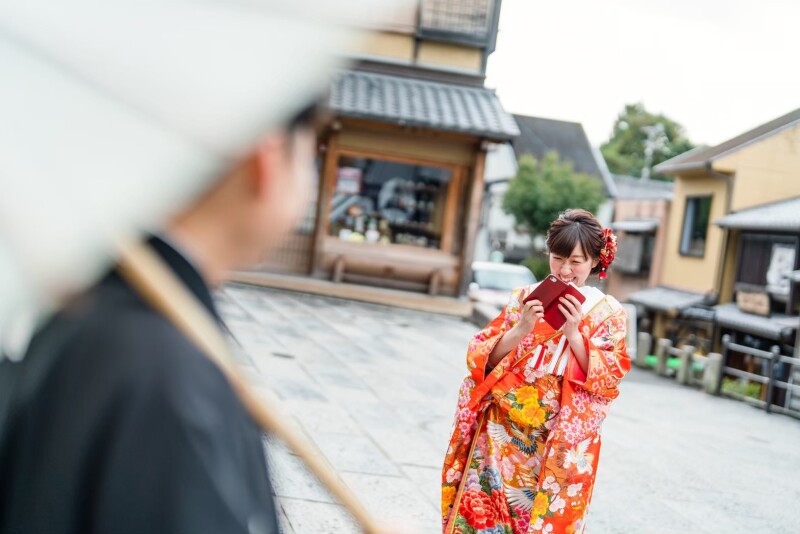 新婦様が撮影中