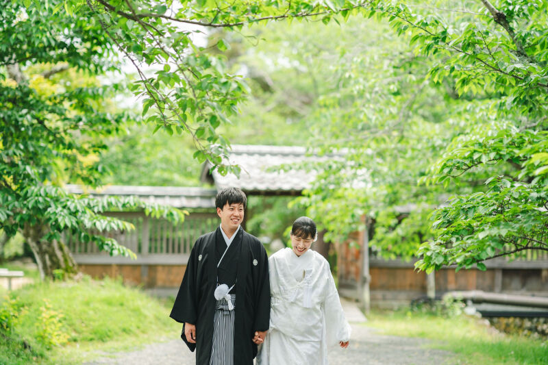 白無垢で大覚寺
