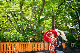 夏の前撮り、祇園にて