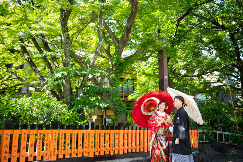 夏の前撮り、祇園にて