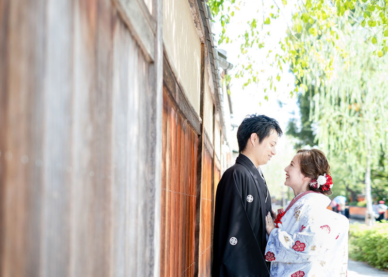 定番の祇園で前撮りも