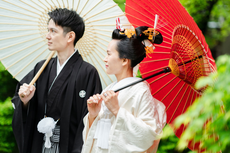 地毛結いと白無垢