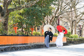 京都の祇園白川での和装前撮り