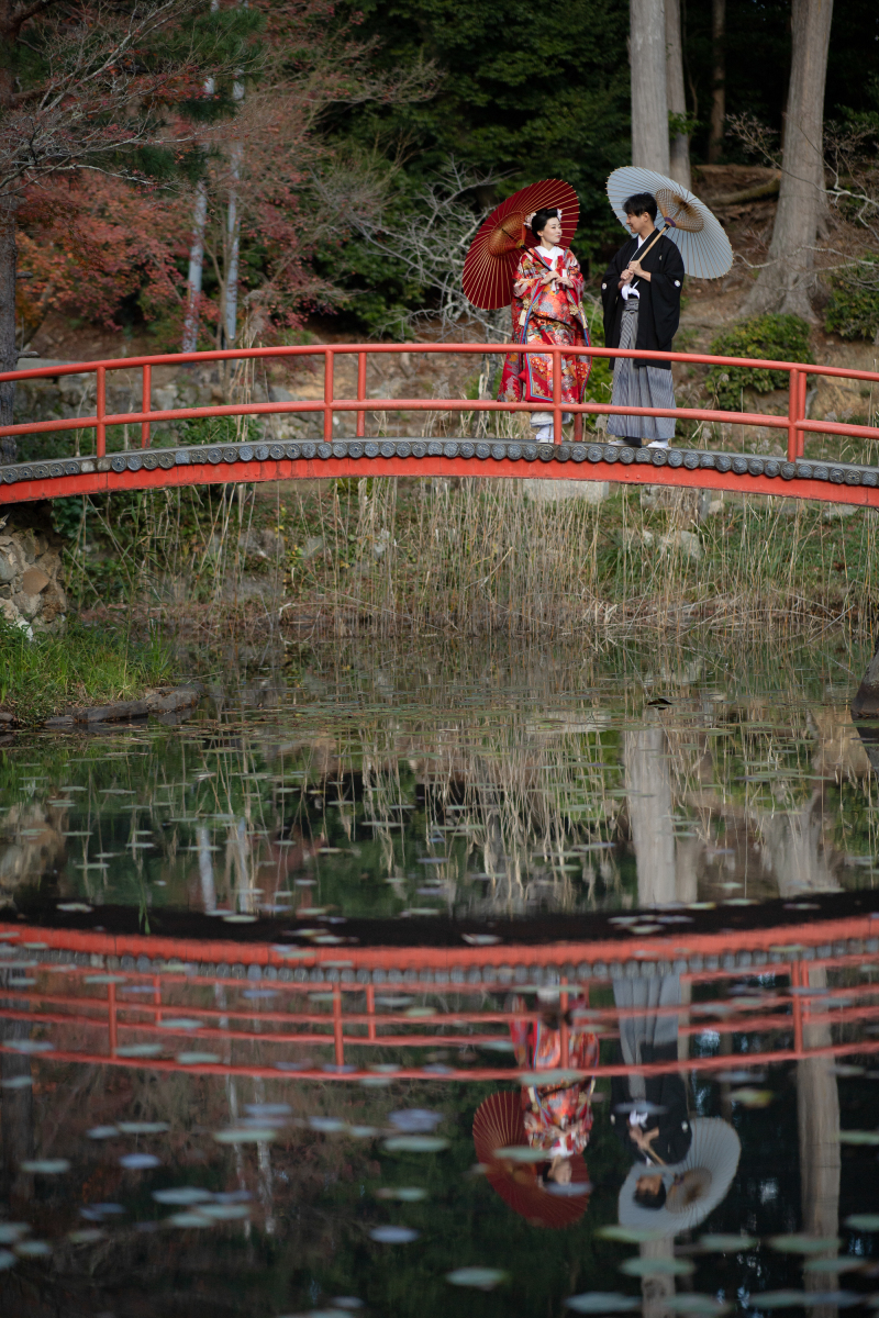 色打掛に着替えて