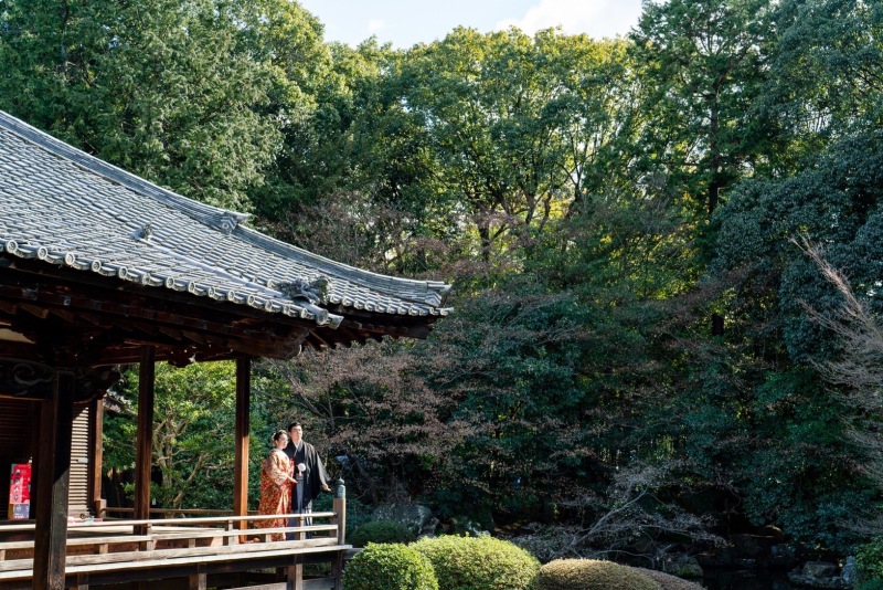 庭園を眺めながら