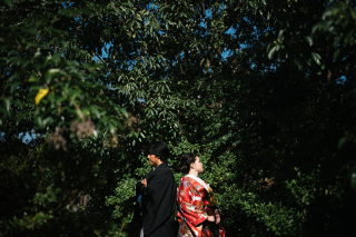 晴れの日の和装ロケーションフォト