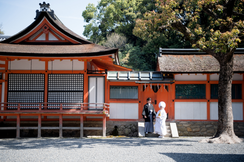 神社での前撮りは神聖なふんいき