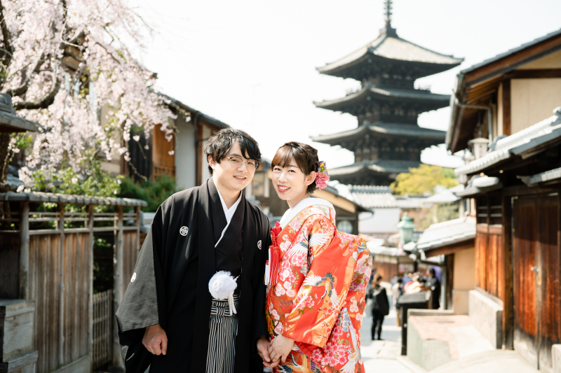 京都の五重塔と撮影