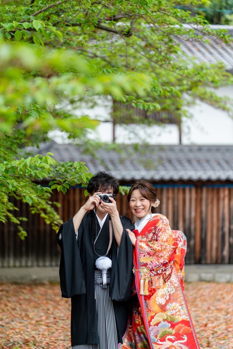 まずは新郎様が撮影