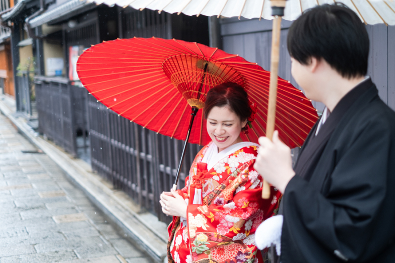 和傘がアクセントになって可愛い