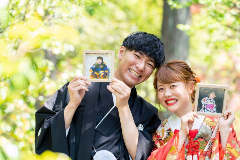 小さい頃の写真と一緒に