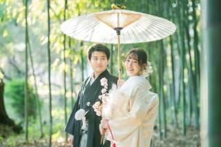 大覚寺で白無垢前撮り