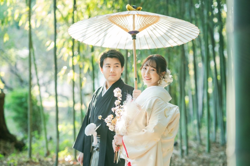 大覚寺で白無垢前撮り