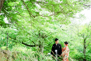 公園で和装前撮り