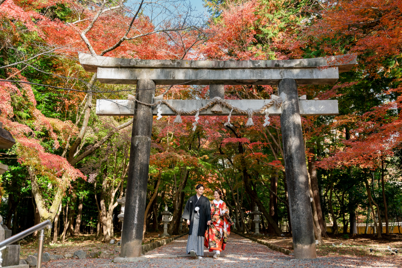 紅葉の綺麗な神社